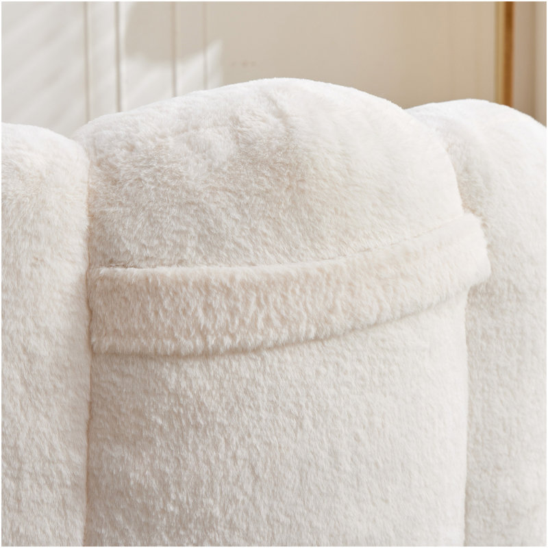 Canapé à compression pour adultes avec repose-pieds Lotus, Blanc
