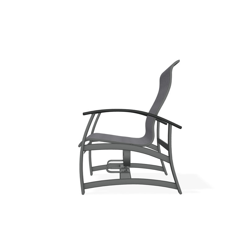 Belle Isle Outdoor Lounge Chair, Graphite, Destiny Steel