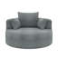 Fauteuil demi-tonneau pivotant à 360 °, siège d'appoint rond moderne et confortable avec siège extra large et profond-486962483
