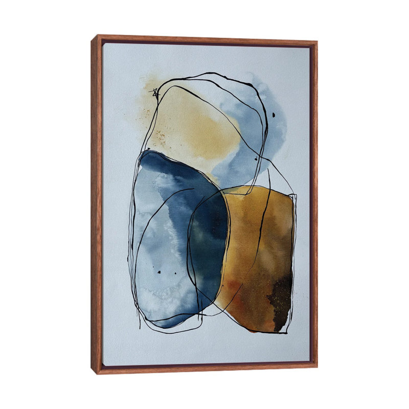 «Abstract Colorful Forms», reproduction d'art sur toile encadrée, H 26 po x l 18 po, Brun