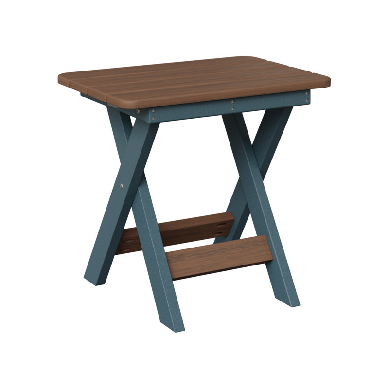 Berlin Gardens Folding End Table, Slate, Brazilian Walnut
