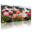 Ensemble de 3 toiles murales imprimées représentant des fleurs et un paysage géothermique-332930288
