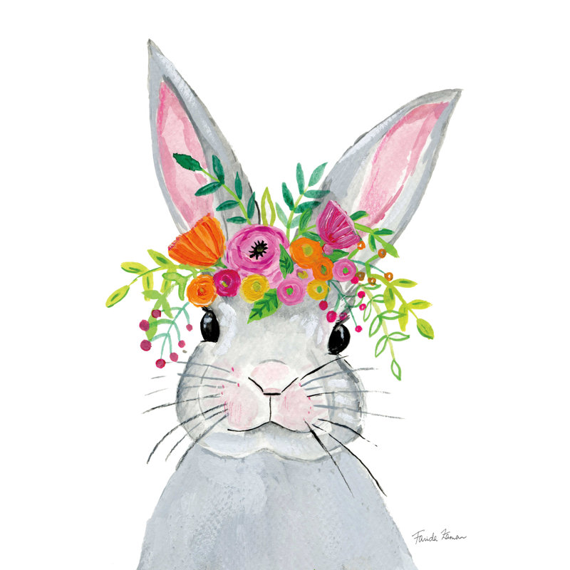 «Sweet Rabbit» par Farida Zaman - reproduction d'art sur toile tendue, H 48 po x l 36 po