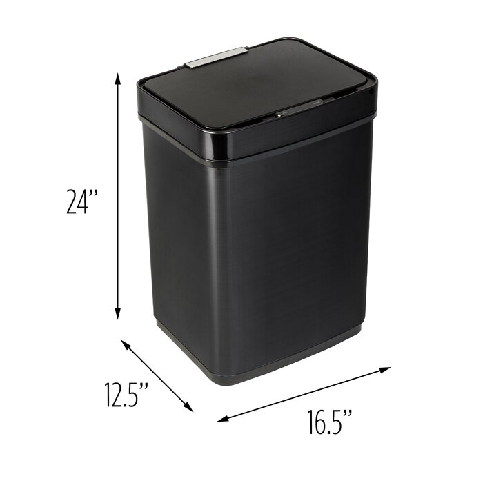 Dotted Line™ Busch 13.2 Gallons Steel Motion Sensor Trash Can & Reviews ...