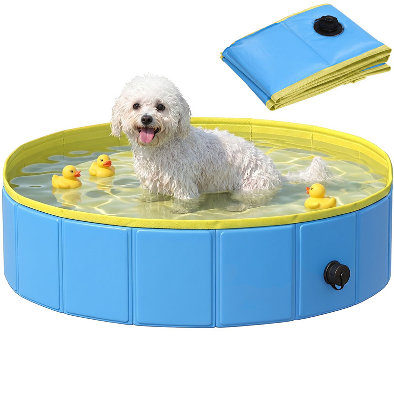 Dog Pool Dog Bath Tub Dog Paddling Pool Blue 80 x 20 cm