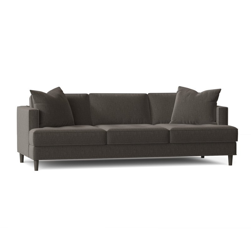 Upholstered 84'' Sofa, Napa Steel Chenille