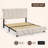 Queen Size Velvet Upholstered Storage Platform Bed Frame with Adjustable Height Headboard, LED Lighting, Charging Station and 11.8" Underbed Storage, No Box Spring Needed-2113428762-2113428759