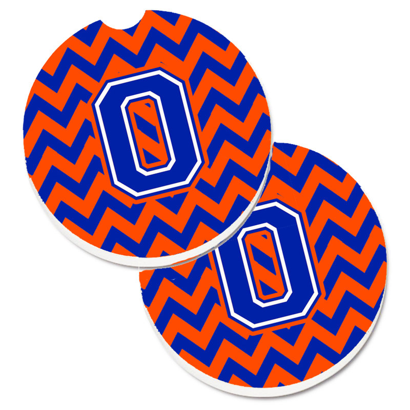 Sous-verre pour voiture, O, Bleu / Orange