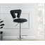 Tabouret de bar réglable, vérin à gaz, similicuir noir, base chromée, ensemble de 2