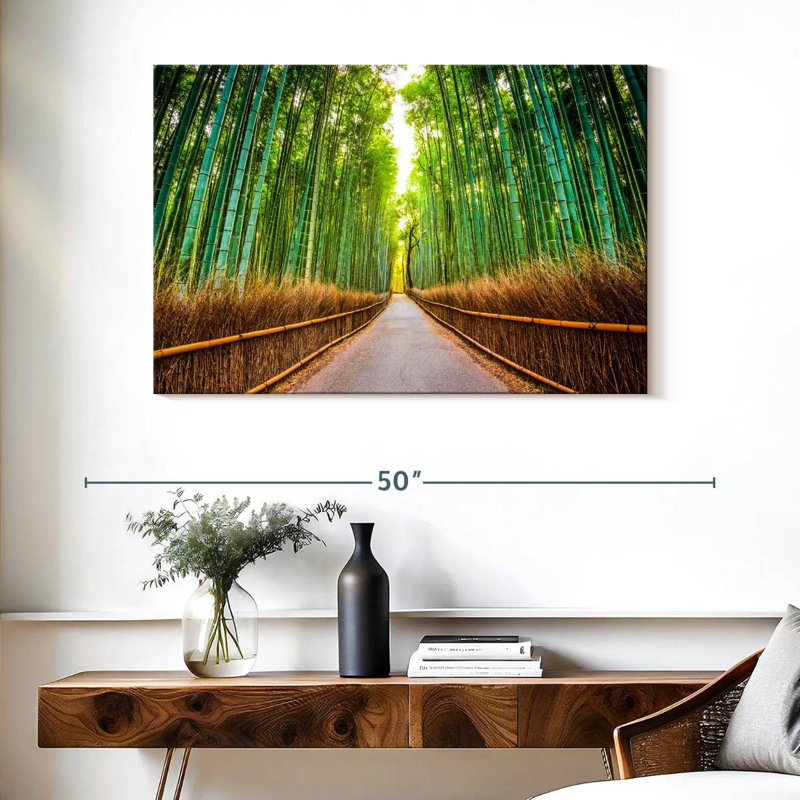 Passerelle en bambou Alvord à Kyoto, H 26 po x l 39 po