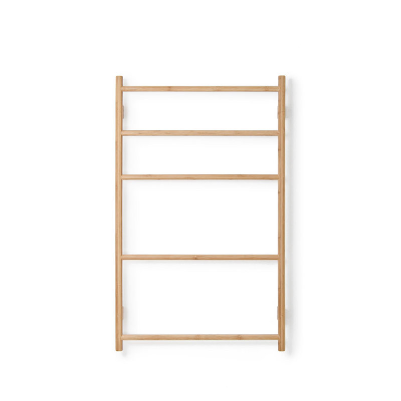 Mendocino Wood 4 Wall Towel Rack, Natural Oak