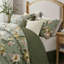 Ensemble d'édredon floral 7 pièces pour très grand lit, vert