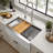 Durable Stainless Steel Apron Front Workstation Kitchen Sink with Integrated Ledges for Efficient Meal Preparation and Cleanup