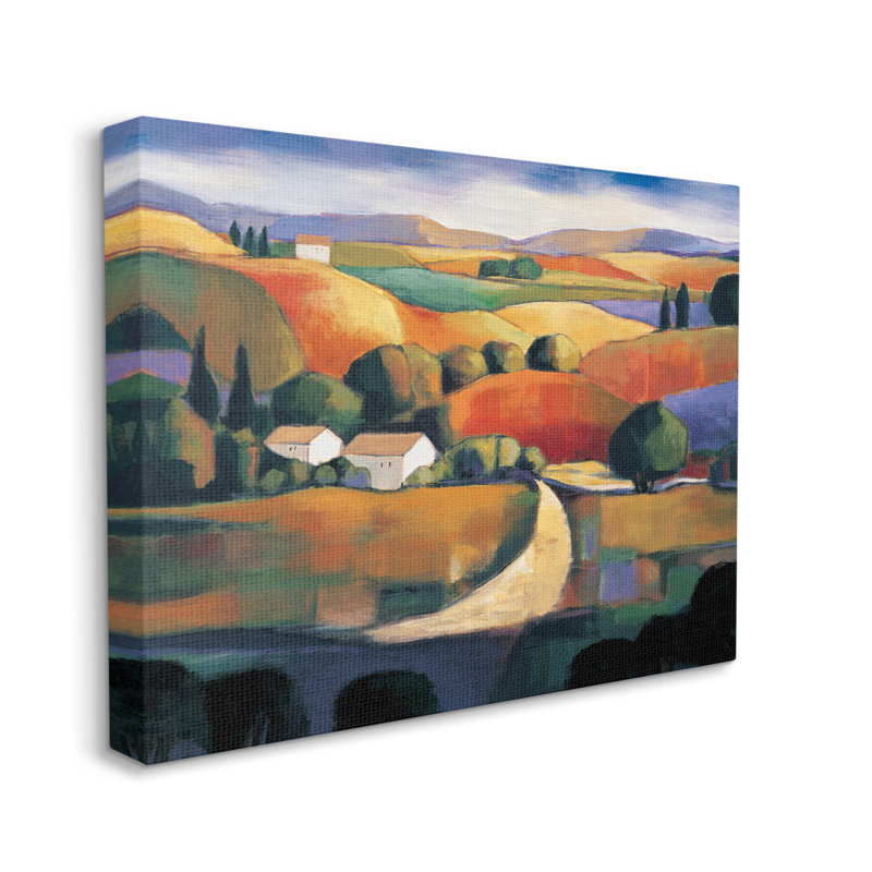 Art moderne sur toile campagne moderne par Janine Clarke, L 30 po x H 24 po
