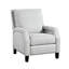 Fauteuil inclinable en chenille gris Iancarlo, assise en chenille grise, hauteur 39 po, siège en bois massif de 21,5 po, profondeur 21 po