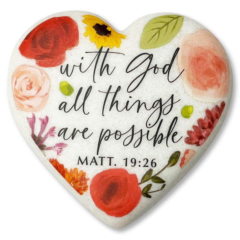 Heart Stone With God All Things Possible