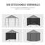 Outsunny 4m Hexagonal Gazebo Canopy with 6 Removable Side Walls-94341098