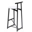 Ensemble de 3 tabourets de bar en métal et en panneau de fibres à densité moyenne de qualité supérieure avec dossier pour un usage domestique et commercial polyvalent-22271576