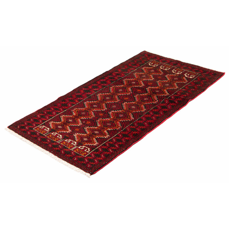 Tapis noir en laine noué à la main de conception unique 3 pi 3 po x 6 pi 9 po nouvel âge Warrenton