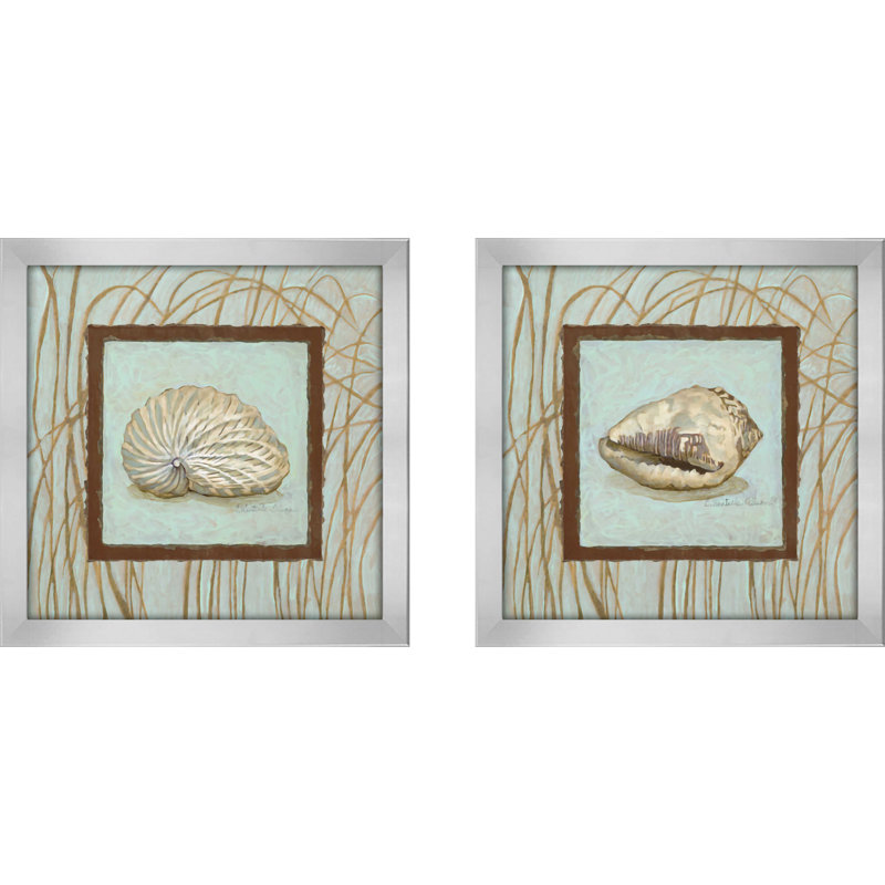 Ensemble de 2 pièces encadrées sur papier "Coastal Escape I"