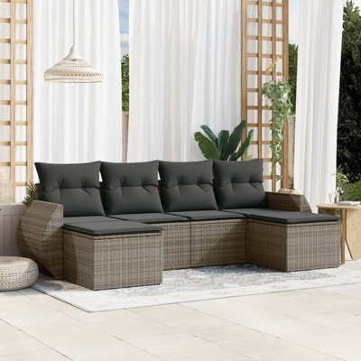  Ensemble de canapé de jardin gris