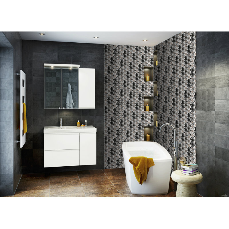 3" x 3" Metal Honeycomb Mosaic Wall Tile