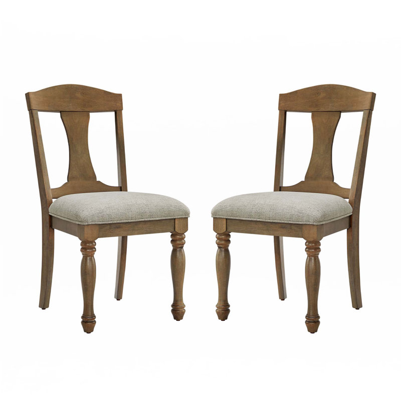 Ensemble de 2 chaises de salle à manger rembourrées Mid-Century, Chêne blanc, Chêne blanc