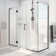 Unidoor-X 58 1/2 in. W x 34 3/8 in. D x 72 in. H Frameless Hinged Shower Enclosure