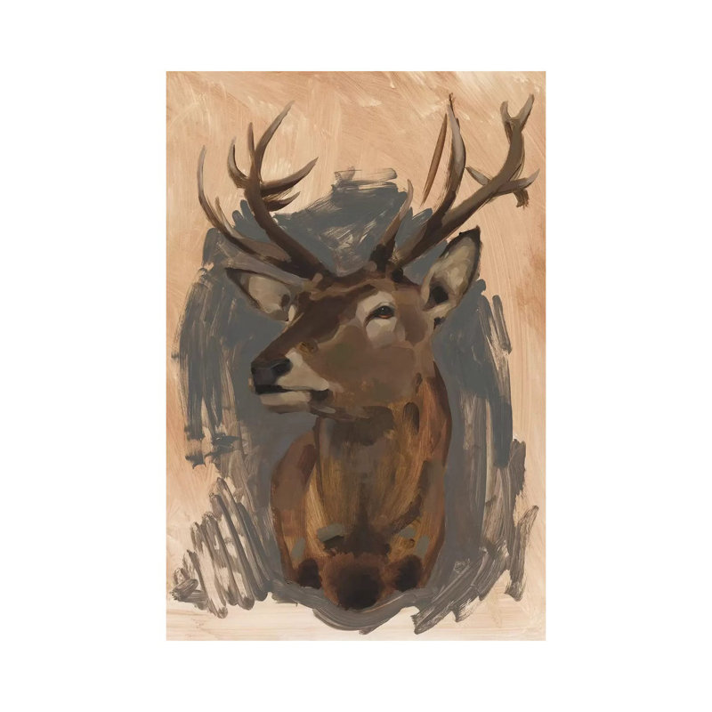 Red Deer Stag II by Jacob Green - Wrapped Canvas Painting, 66.04 cm H x 45.72 cm W