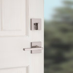 Vancouver Handleset with Single Cylinder Deadbolt and Halifax Door Lever and Rosette