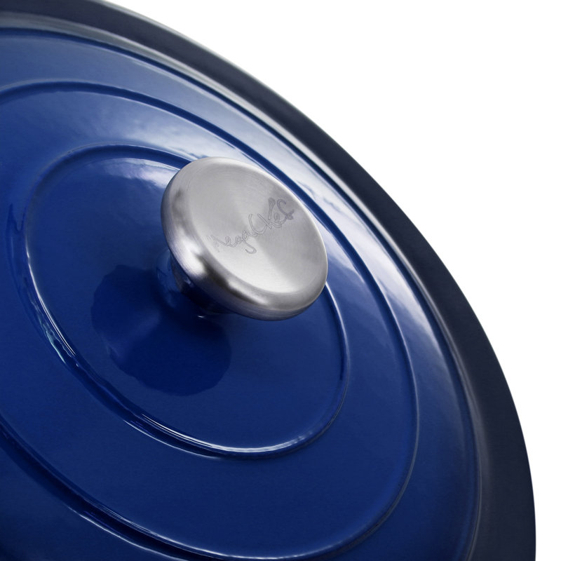 Casserole en fonte émaillée MegaChef, Bleu très foncé
