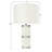 Raw Concrete Table Lamp with Aged Pewter Accents and Linen Shade-1610504789