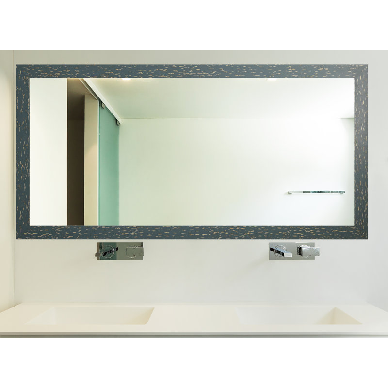 Miroir de salle de bain Hensel, Vert mer, 31 po x 65 po