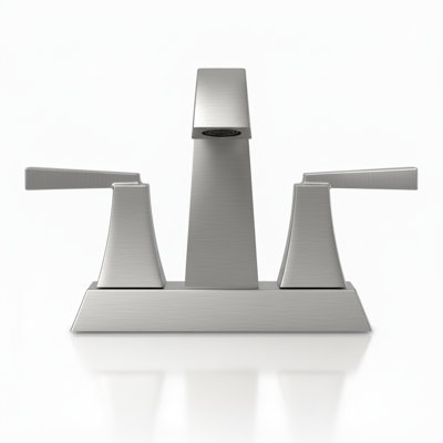 Robinet de salle de bain moderne à ensemble central avec bonde escamotable et conduites d'alimentation (ensemble de 2)