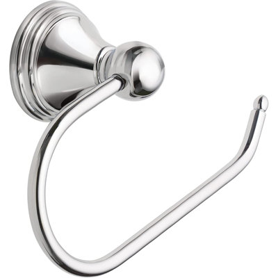 Preston Collection Chrome Single Post Toilet Paper Holder, Wall Mounted Hanging Toilet Tissue Holder, DN8408CH