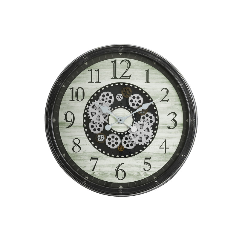 Rond, mécanisme d'engrenage, grande horloge murale