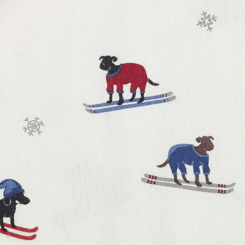 Ensemble de draps 100% coton 200 fils, Ensemble de draps pour lit simple avec 1 taie d'or, Patrouille de ski