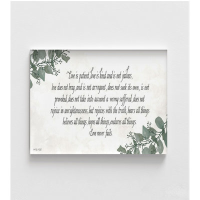 Love Is Patient By Cindy Jacobs, Framed 1 Corinthians 13 Print, Gift For Grandparents Wedding Anniversary Print, Girlfriend Gift Idea