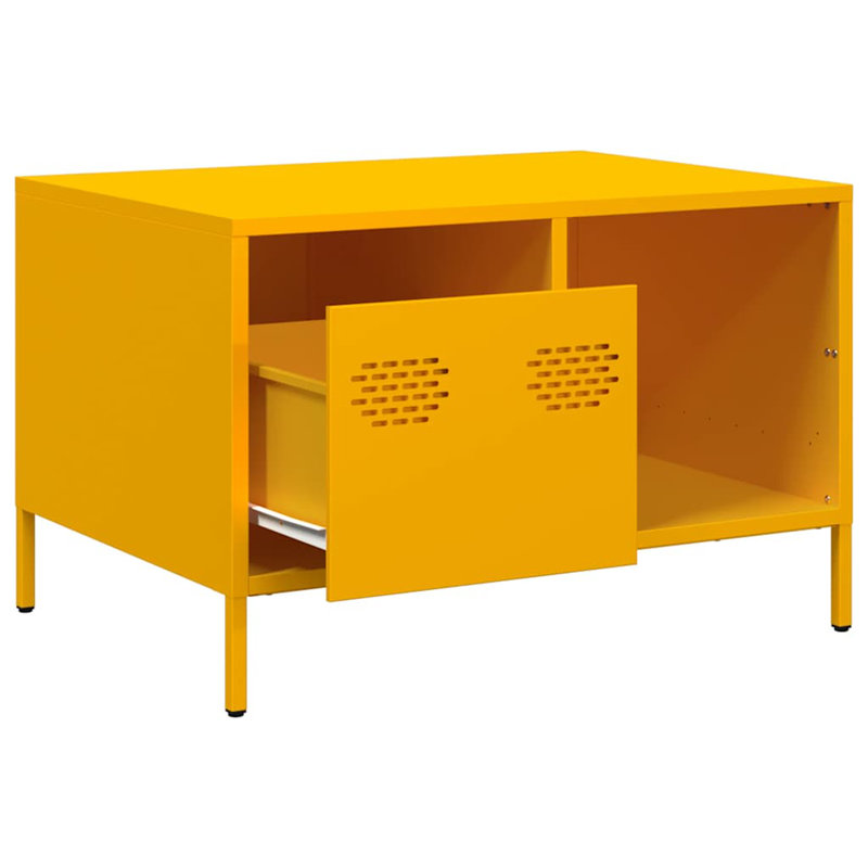 Withernsea Coffee Table with Storage, Mustard Yellow