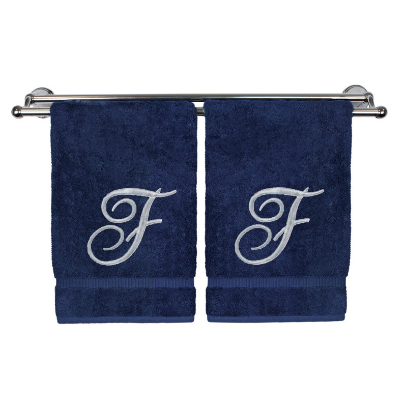 Super Plush Washcloth, Navy/Silver, F