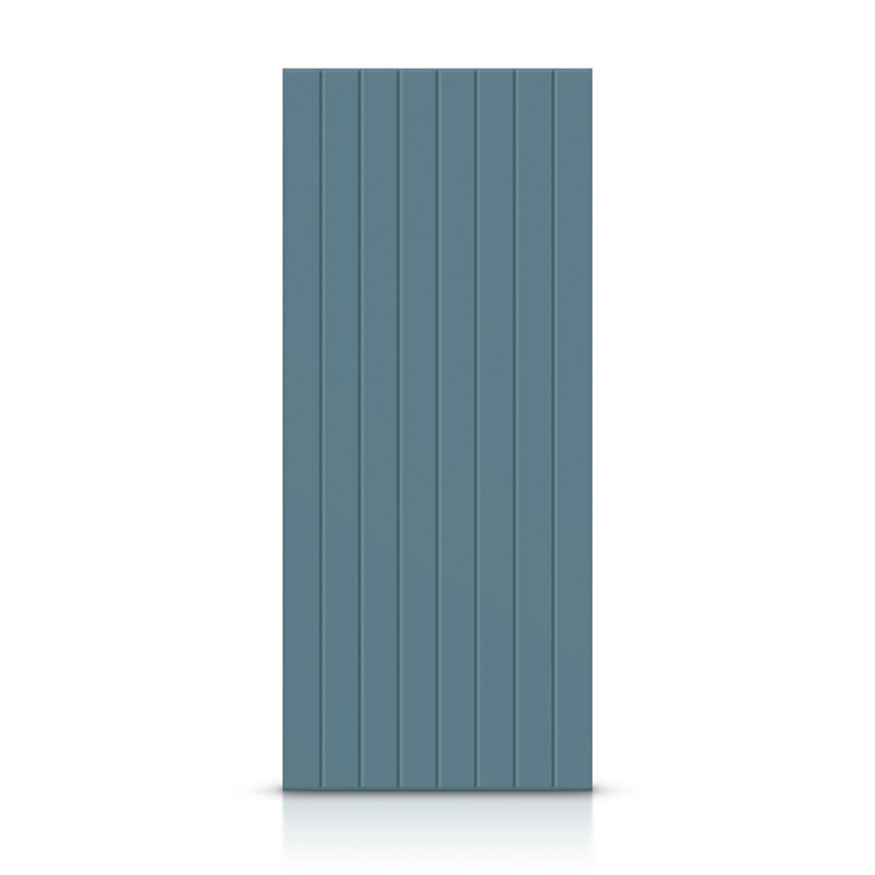 Porte standard peinte en bois manufacturé, H 84 po x l 42 po, Bleu dignité