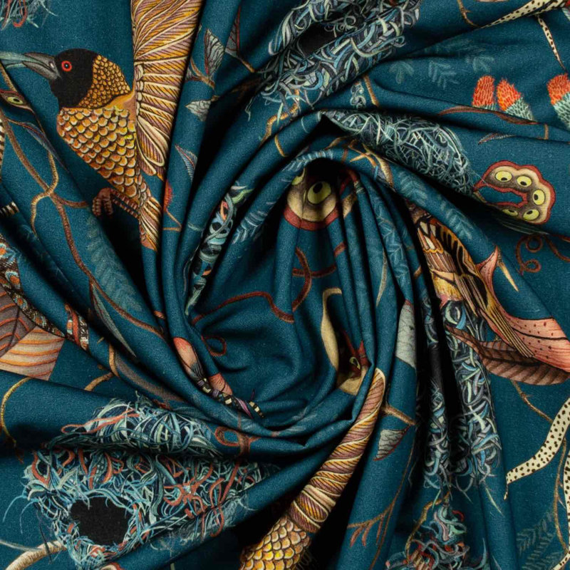 Ardmore Linen Fabric, Midnight