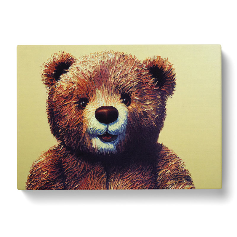 Adorable Teddy Bear - Wrapped Canvas, 50cm H x 76cm W x 3cm D