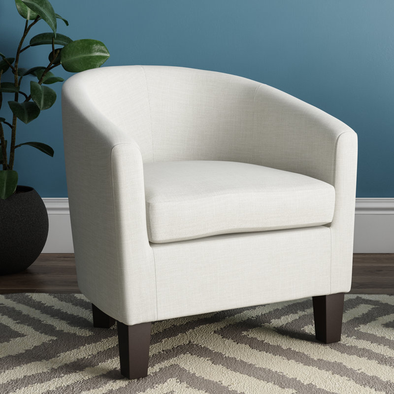 Filton 30" Wide Polyester Barrel Chair, Linen Polyester