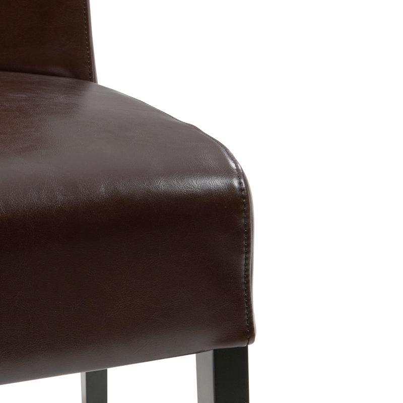 Bott 19'' H Upholstered Dining Side Chair, Brown, Black