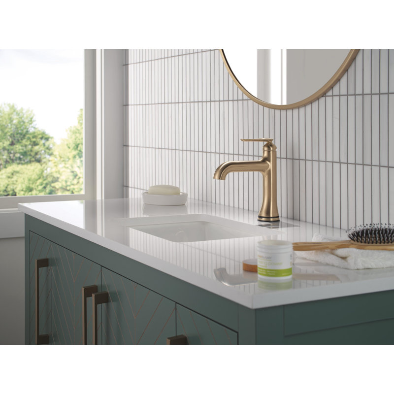 Single Handle Bathroom Faucet with Touch20 with Touchless Technology, Lumicoat Champagne Bronze