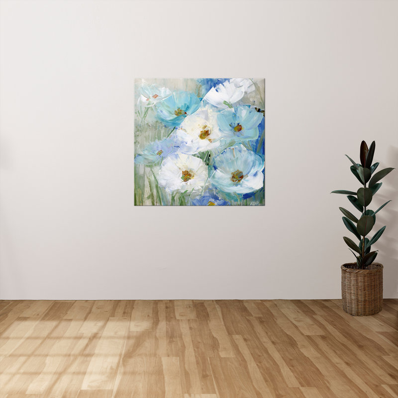 "Poppy Rhythm II" par Sally Swatland, reproduction sur toile, H 18 po x l 18 po x P 1 po