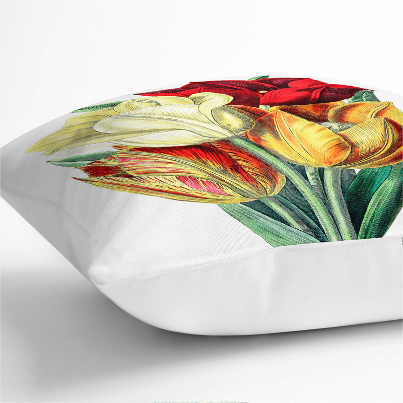 Square Throw Cushion, 55cm H x 55cm W x 20cm D, White