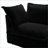 Modern Corduroy Sofa with Removable Covers - Deep Seating for Family Living Room | Black | Wood-1836361556