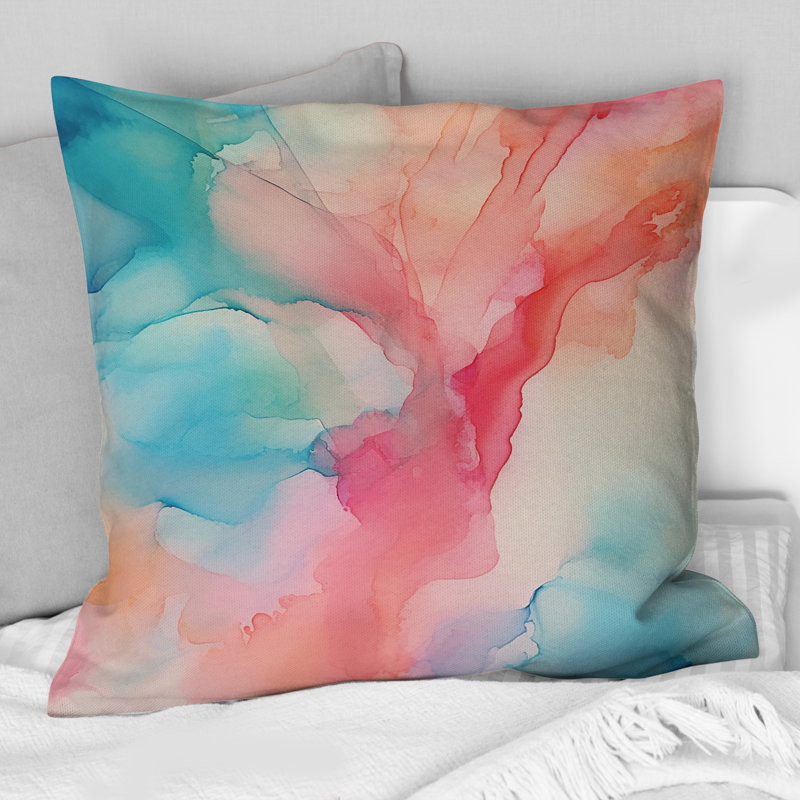Enchanted Spills - Abstract Printed Throw Pillow